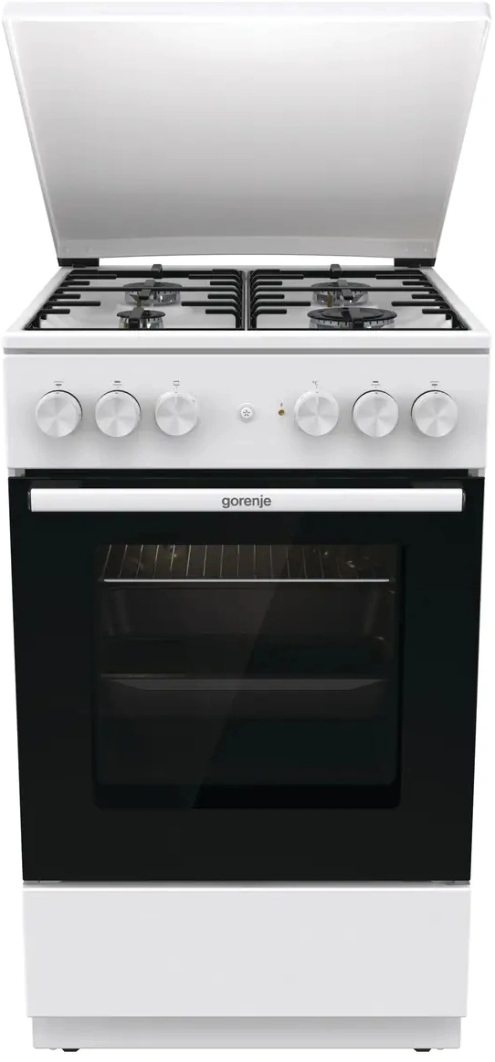 Плита Комбинированная Gorenje GK5A22WH белый (металлическая крышка) реш.сталь