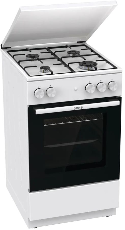 Плита Газовая Gorenje GG5A14WJ белый (металлическая крышка) реш.сталь