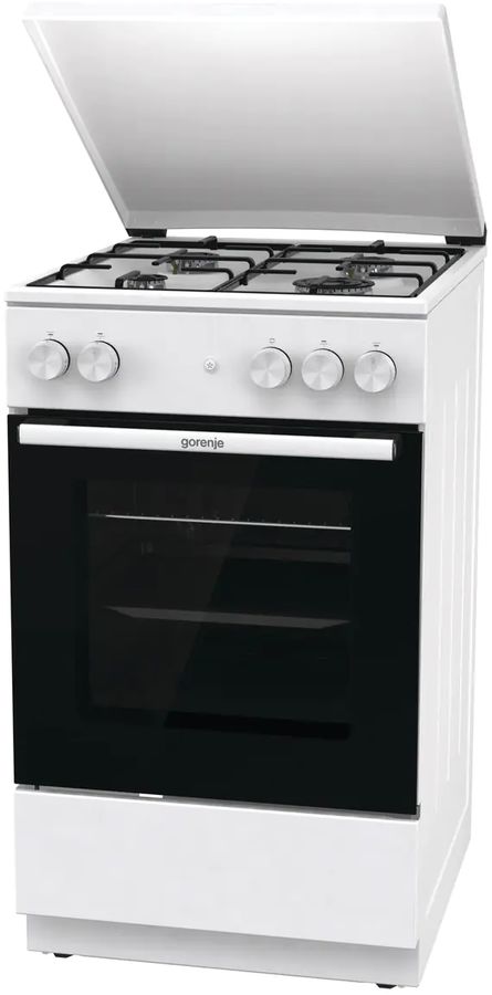 Плита Газовая Gorenje GG5A14WJ белый (металлическая крышка) реш.сталь