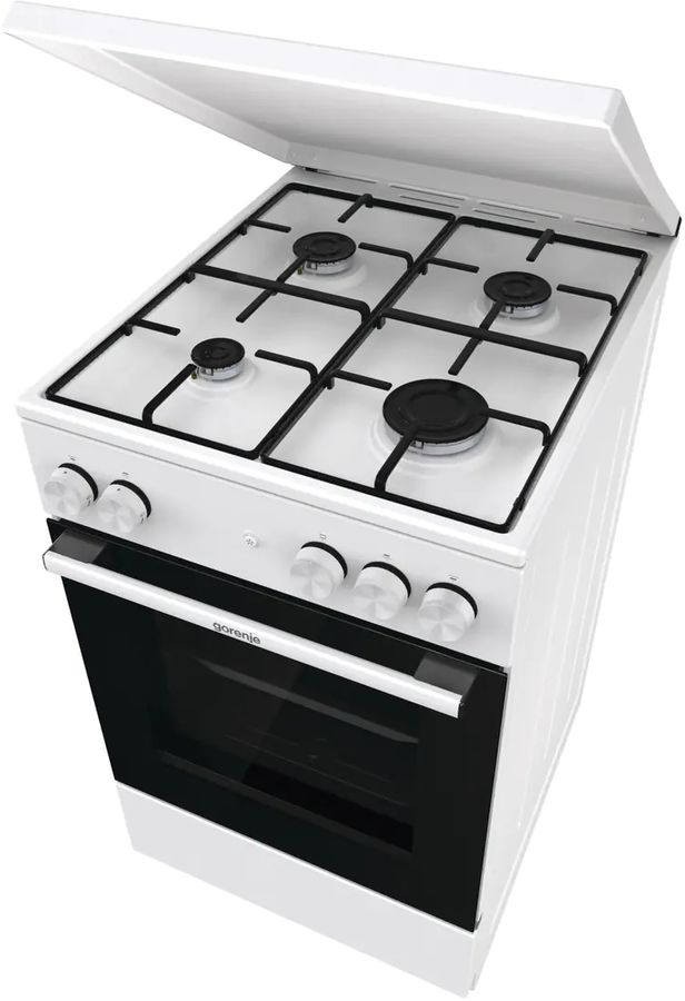 Плита Газовая Gorenje GG5A14WJ белый (металлическая крышка) реш.сталь