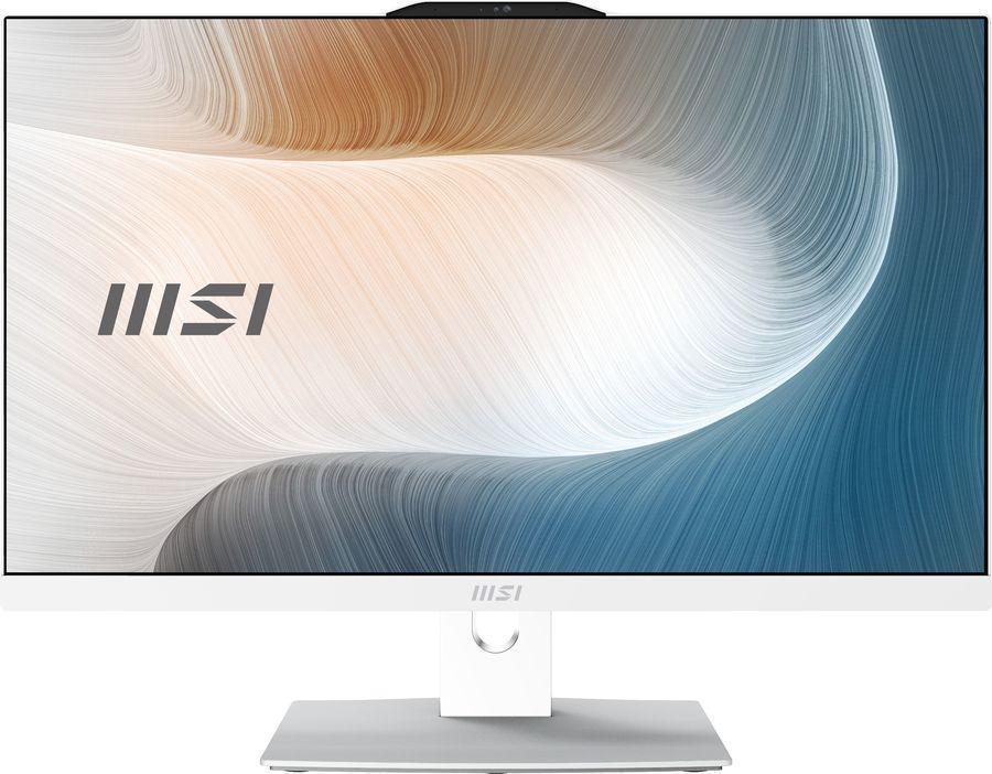 Моноблок MSI Modern AM242P 1M-1024XRU 23.8" Full HD Core 5 120U (1.4) 8Gb SSD512Gb Graphics без ОС GbitEth WiFi BT 120W клавиатура мышь Cam белый 1920x1080