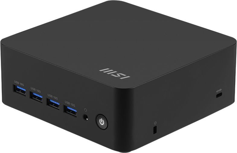Неттоп MSI Cubi Z 8M-038BRU Ryzen 7 H 255 (3.8) 780M CR без ОС 2x2.5GbitEth WiFi BT 120W черный (936-B03241-038)