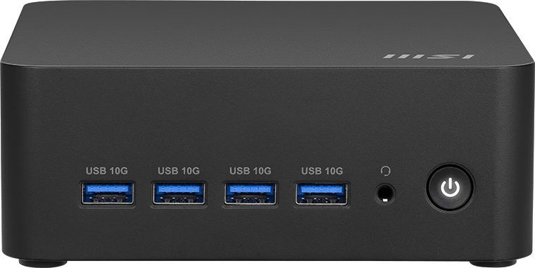 Неттоп MSI Cubi Z 8M-038BRU Ryzen 7 H 255 (3.8) 780M CR без ОС 2x2.5GbitEth WiFi BT 120W черный (936-B03241-038)