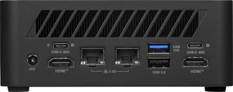 Неттоп MSI Cubi Z 8M-038BRU Ryzen 7 H 255 (3.8) 780M CR без ОС 2x2.5GbitEth WiFi BT 120W черный (936-B03241-038)