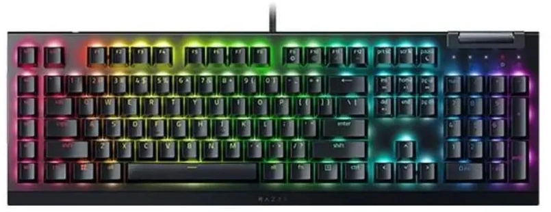 Клавиатура Razer BlackWidow V4 X механическая черный USB Multimedia for gamer LED (RZ03-04702500-R3R1) кабель 2м