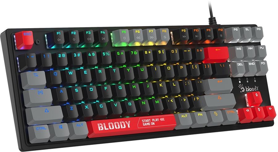 Клавиатура A4Tech S310N механическая черный/красный USB Multimedia for gamer LED кабель 1.8м