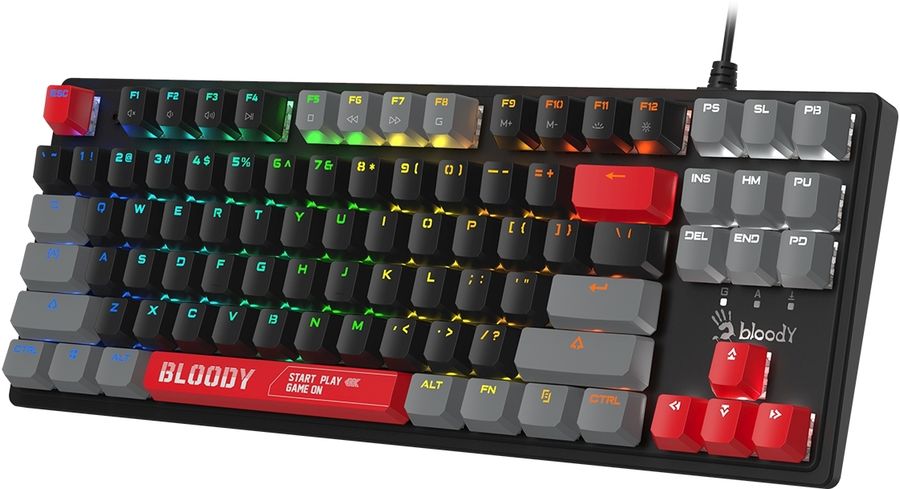 Клавиатура A4Tech S310N механическая черный/красный USB Multimedia for gamer LED кабель 1.8м