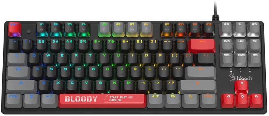 Клавиатура A4Tech S310N механическая черный/красный USB Multimedia for gamer LED кабель 1.8м