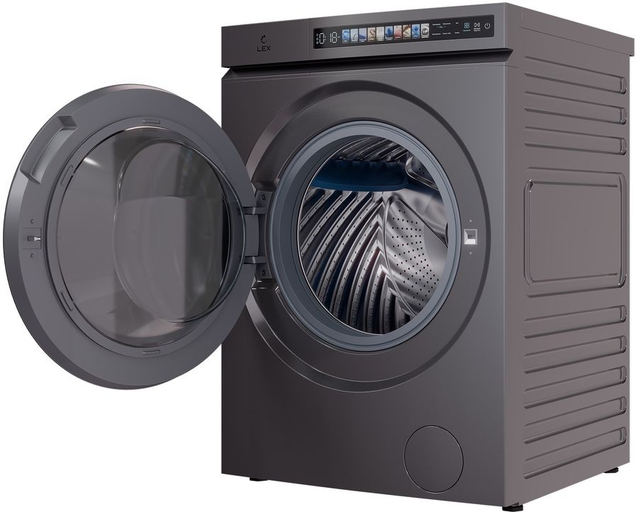 Стиральная машина Lex LWM 10612 GRID MAGNA класс: A+++ загр.фронтальная макс.:10кг (с сушкой) серый инвертор