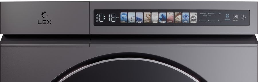 Стиральная машина Lex LWM 10612 GRID MAGNA класс: A+++ загр.фронтальная макс.:10кг (с сушкой) серый инвертор