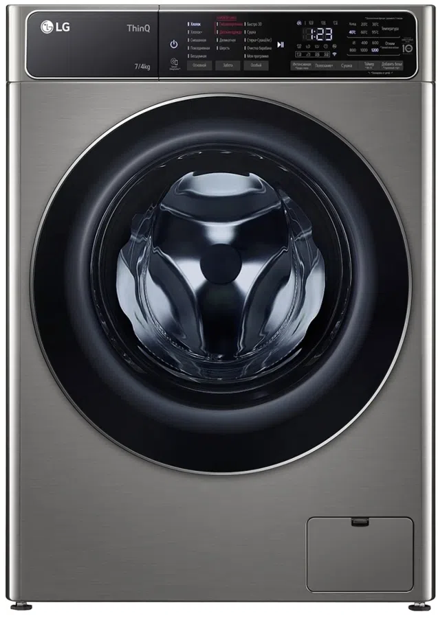 Стиральная машина LG F2T5HG2S класс: B загр.фронтальная макс.:7кг (с сушкой) серебристый инвертор