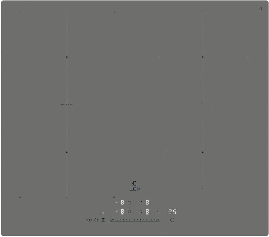 Индукционная варочная поверхность Lex EVI 641A I GR серый