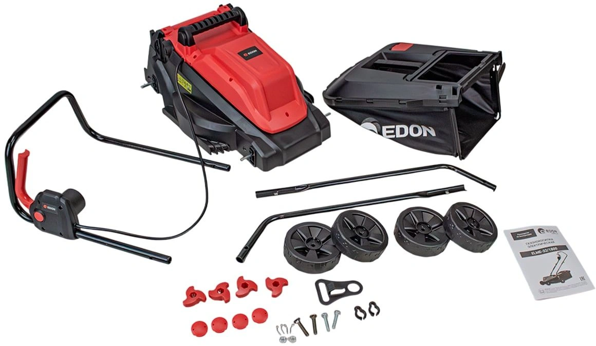 Газонокосилка ручная Edon ELME-32/1800 (50125) 1800Вт