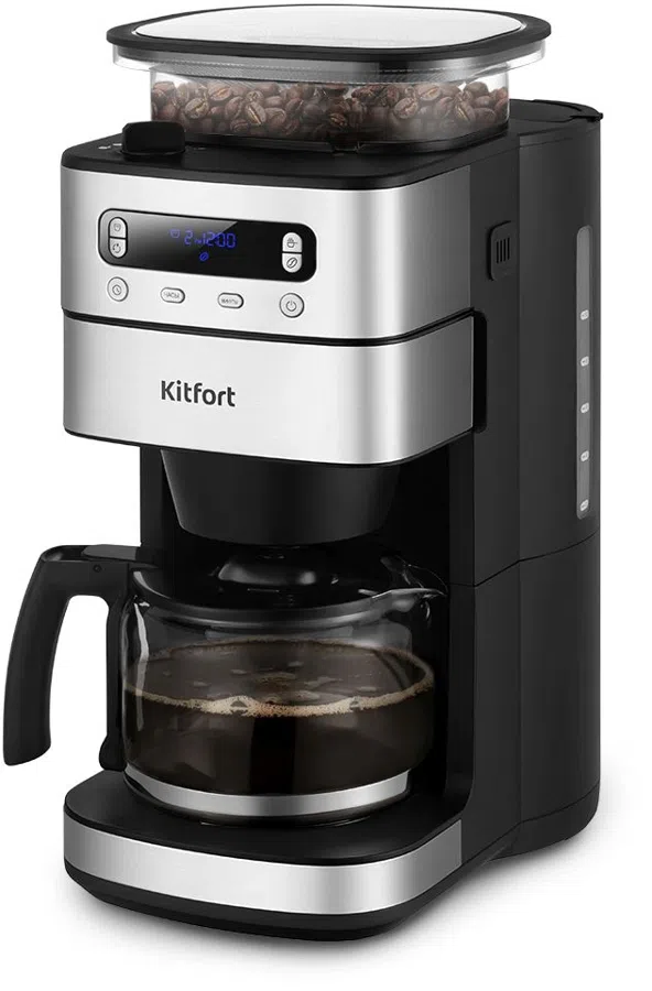 Кофеварка капельная Kitfort КТ-7366 1000Вт нержавеющая сталь/черный