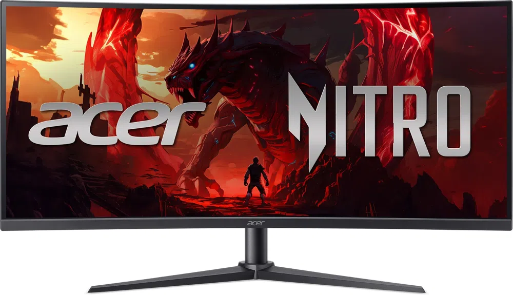 Монитор Acer 34" Nitro XZ340CURW0bmiiphx черный VA LED 1ms 21:9 HDMI M/M матовая HAS 250cd 3440x1440 240Hz FreeSync Premium DP Quad HD 2K (1440p)