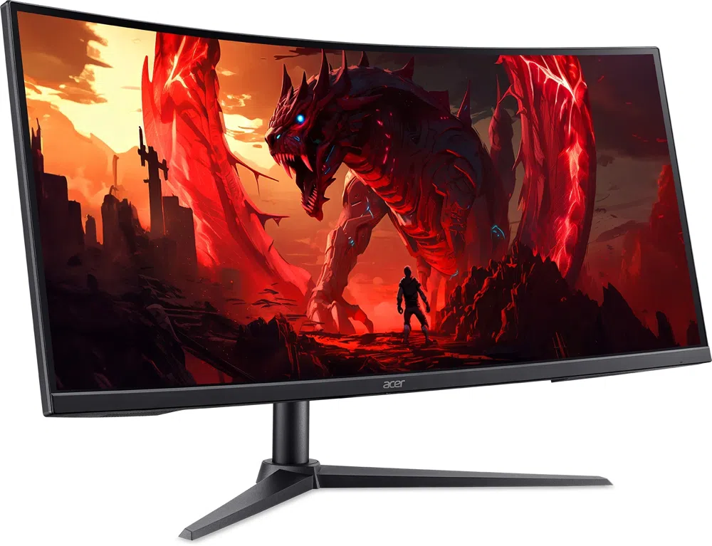 Монитор Acer 34" Nitro XZ340CURW0bmiiphx черный VA LED 1ms 21:9 HDMI M/M матовая HAS 250cd 3440x1440 240Hz FreeSync Premium DP Quad HD 2K (1440p)