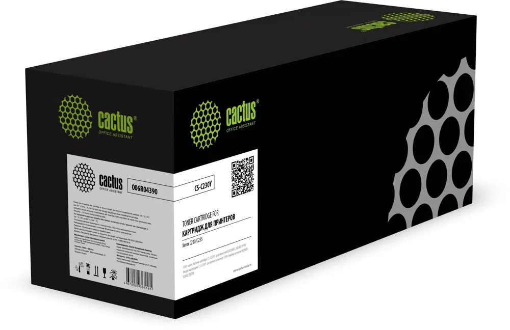 Картридж лазерный Cactus CS-C230Y 006R04390 желтый (1500стр.) для Xerox C230/C235