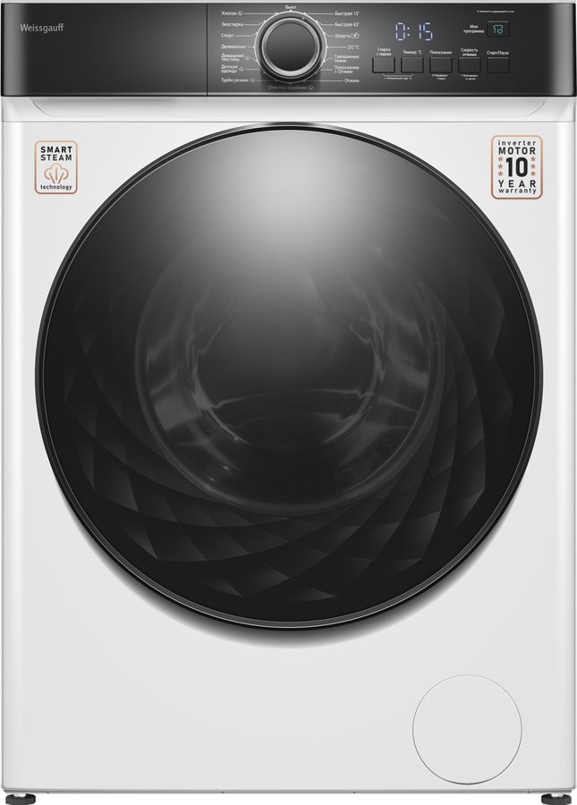 Стиральная машина Weissgauff WM 4427 Inverter Steam класс: A+++ загр.фронтальная макс.:7кг белый инвертор