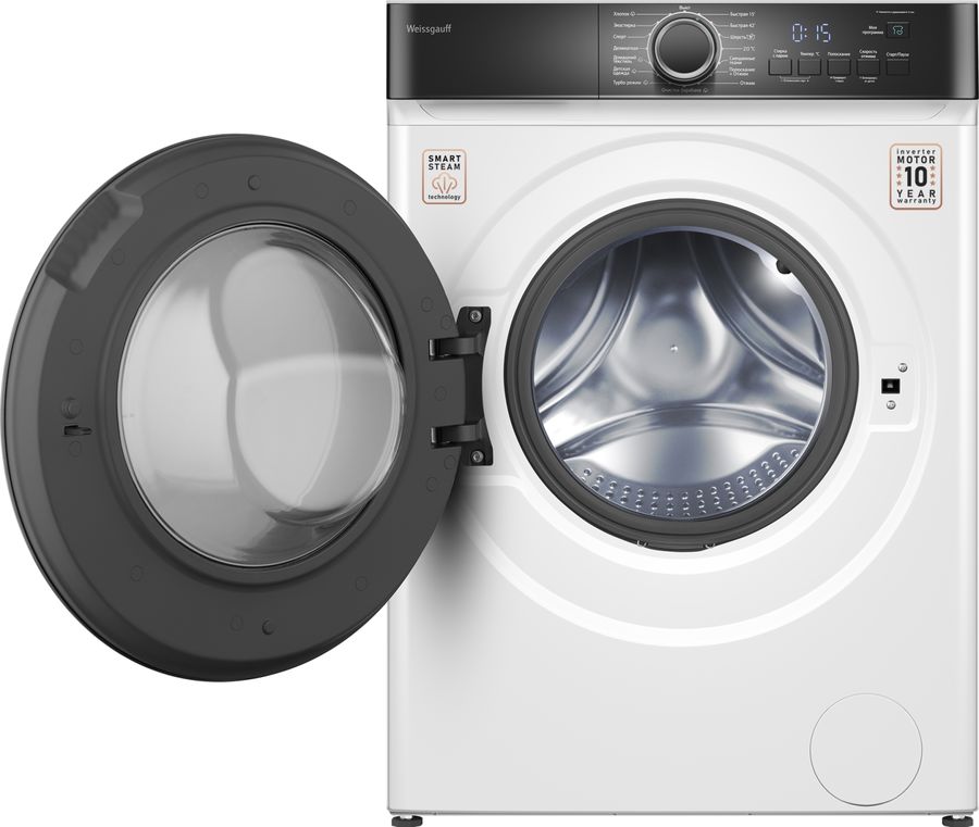 Стиральная машина Weissgauff WM 4427 Inverter Steam класс: A+++ загр.фронтальная макс.:7кг белый инвертор