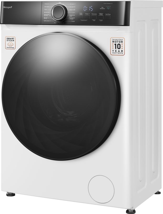 Стиральная машина Weissgauff WM 4427 Inverter Steam класс: A+++ загр.фронтальная макс.:7кг белый инвертор