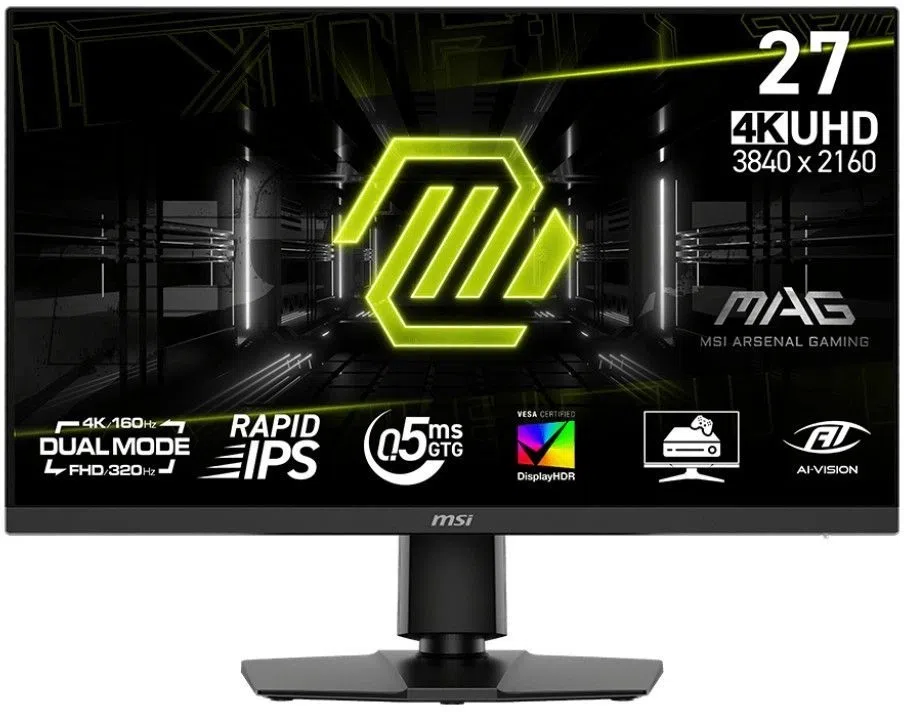 Монитор MSI 27" Mag 272URDF E16 черный IPS LED 16:9 HDMI матовая HAS Piv 1000:1 400cd 178гр/178гр 3840x2160 160Hz DP 4K USB 7.4кг