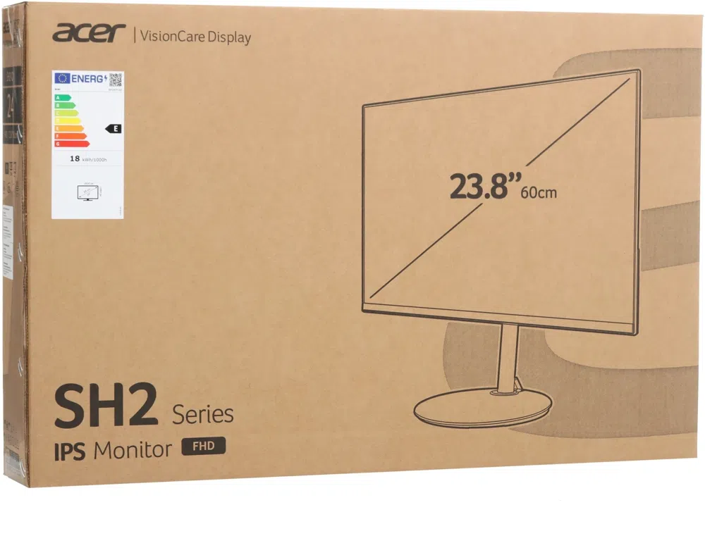 Монитор Acer 23.8" SH242YG0bmihux черный IPS LED 1ms 16:9 HDMI M/M матовая HAS 250cd 178гр/178гр 1920x1080 120Hz FreeSync FHD USB 3.47кг