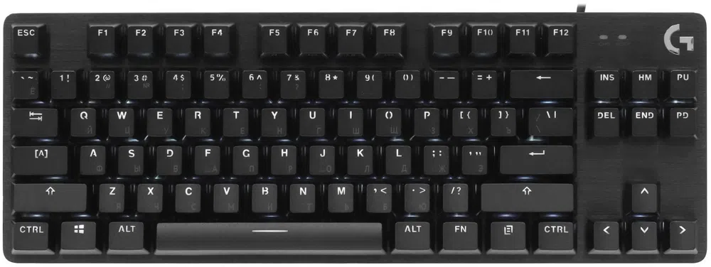 Клавиатура Logitech G412 TKL механическая черный USB for gamer LED (920-010449) кабель 1.8м