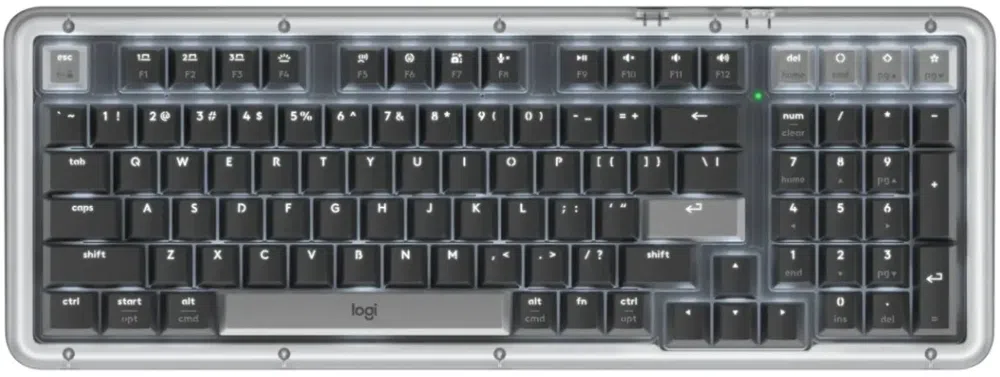 Клавиатура Logitech K98M механическая графитовый USB беспроводная BT/Radio Multimedia (подставка для запястий) (920-013040)