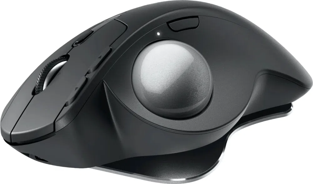 Трекбол Logitech Trackball MX Ergo S графитовый оптическая 2048dpi silent беспров. BT/Radio USB 8but (910-007261)
