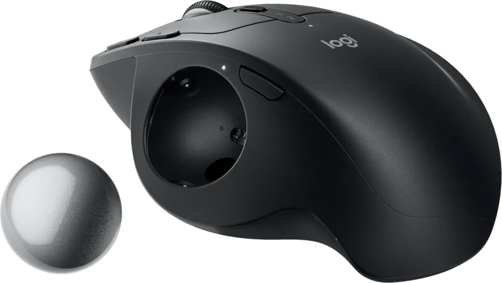 Трекбол Logitech Trackball MX Ergo S графитовый оптическая 2048dpi silent беспров. BT/Radio USB 8but (910-007261)