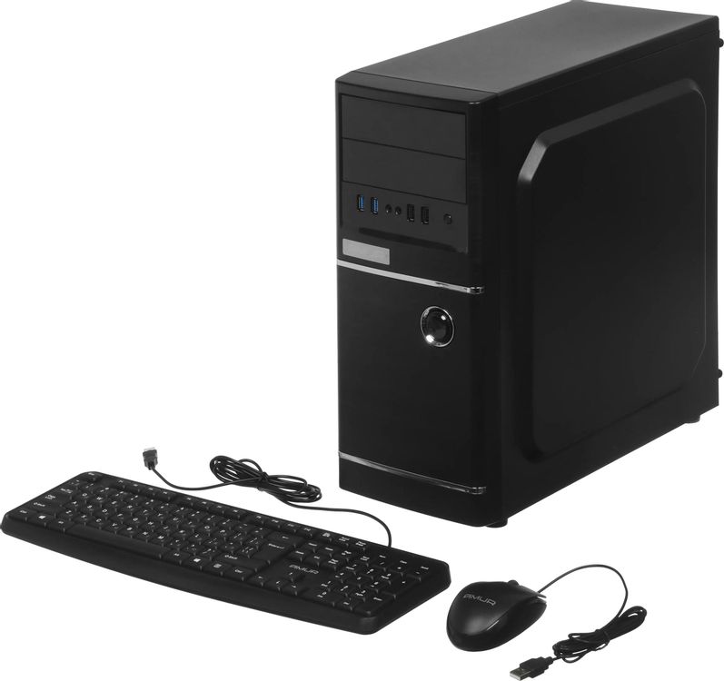 ПК Amur Нарвал A5A14 АМУЕ.466219.002 MT Ryzen 5 3400G (3.7) 8Gb SSD256Gb RX Vega 11 FreeDOS GbitEth 400W мышь клавиатура черный (RUS) (АМУЕ.466219.002 2169402)