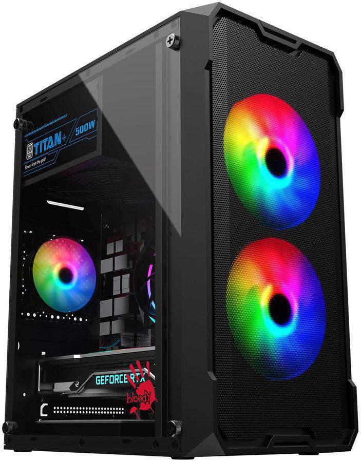 Корпус Bloody CC-129 черный без БП mATX 1x80mm 2x120mm 1xUSB2.0 1xUSB3.0 audio