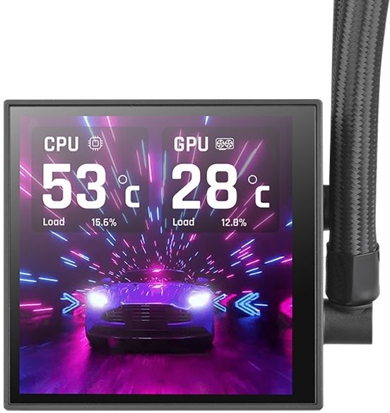 Система водяного охлаждения Thermaltake LB360 Ultra ARGB Soc-AM5/AM4/1200/1700/1851 черный 4-pin 33.8dB Al LCD Ret (CL-W507-PL12SW-A)