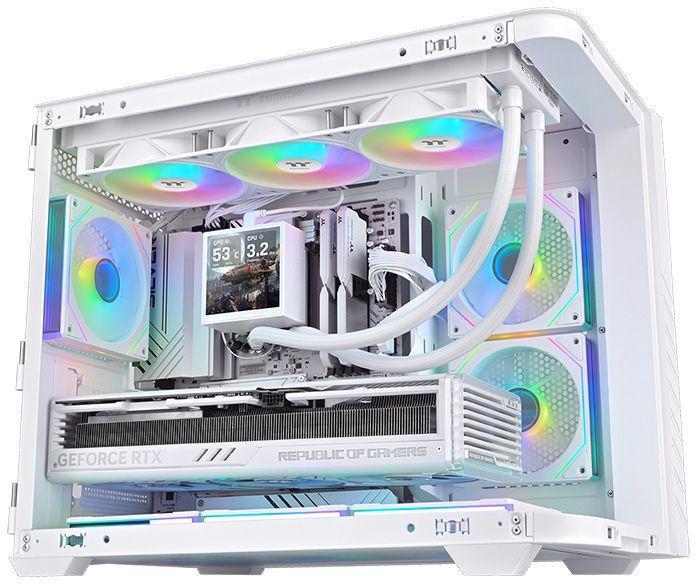 Система водяного охлаждения Thermaltake LB360 Ultra ARGB Soc-AM5/AM4/1200/1700/1851 белый 4-pin 33.8dB Al LCD Ret (CL-W508-PL12SW-A)