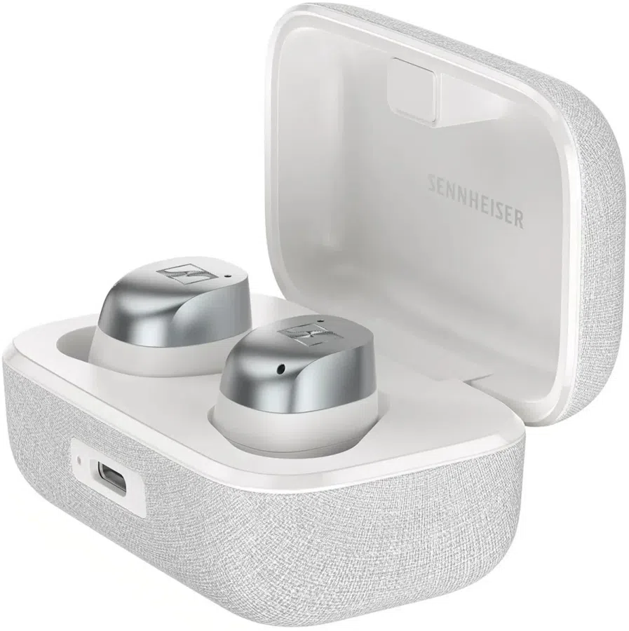 Гарнитура внутриканальные Sennheiser Momentum True Wireless 4 серебристый/белый беспроводные bluetooth в ушной раковине (700366 MTW4 WHITE SILVER)