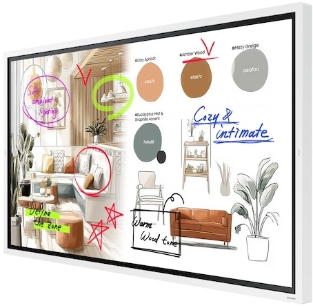 Панель Samsung 65" Электронный флипчарт WM65FX белый VA LED 6.7ms 16:9 HDMI M/M матовая 450cd 178гр/178гр 3840x2160 4K USB 39.7кг