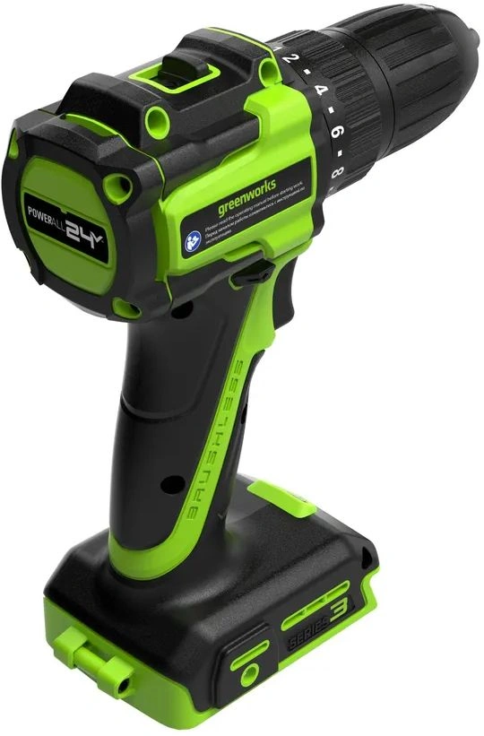 Дрель-шуруповерт Greenworks DD345 аккум. патрон:быстрозажимной (3708307CUA)
