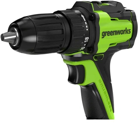 Дрель-шуруповерт Greenworks DD345 аккум. патрон:быстрозажимной (3708307CUA)