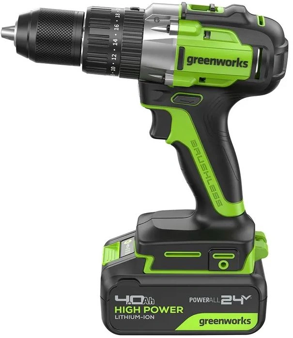 Дрель-шуруповерт Greenworks GD24DD60 аккум. патрон:быстрозажимной (3704107CUB)