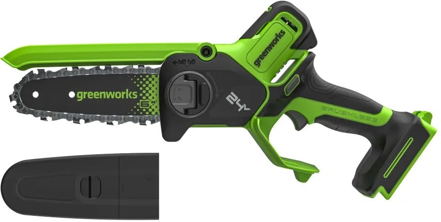 Цепная пила Greenworks GD24CS15 аккум. 600Вт 0.8л.с. дл.шины:6" (15cm) (2010107)