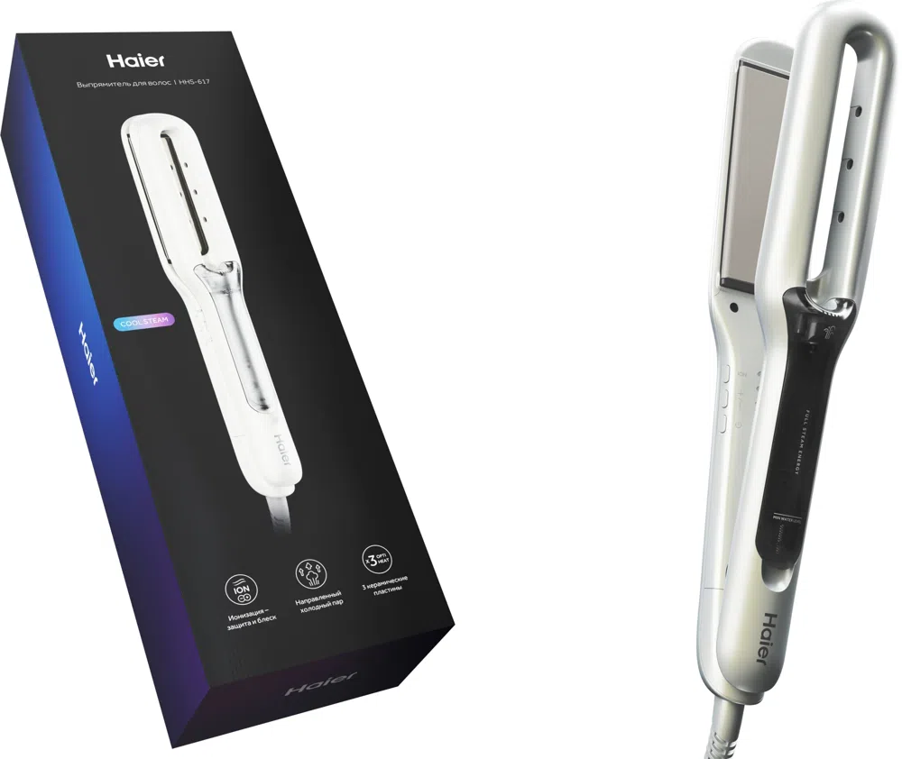 Выпрямитель Haier Aquamarine HHS-617 70Вт белый макс.темп.:230С (FZ000SD00RU)