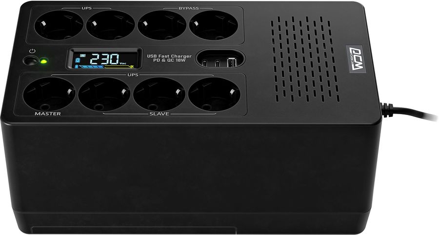Источник бесперебойного питания Powercom Fly FLY1050EU 630Вт 1050ВА черный