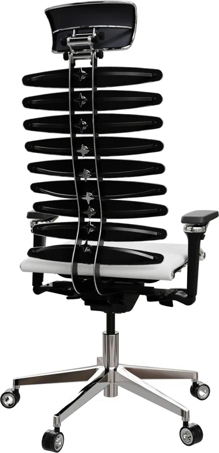 Кресло руководителя эргономичное Метта Equalizer L2-47D белый/черный сиденье белый/черный экокожа с подголов. крестов.5-луч. металл хром