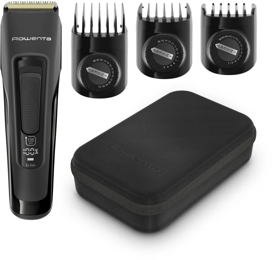 Машинка для стрижки Rowenta TN5243F4 черный 15Вт (насадок в компл:3шт)