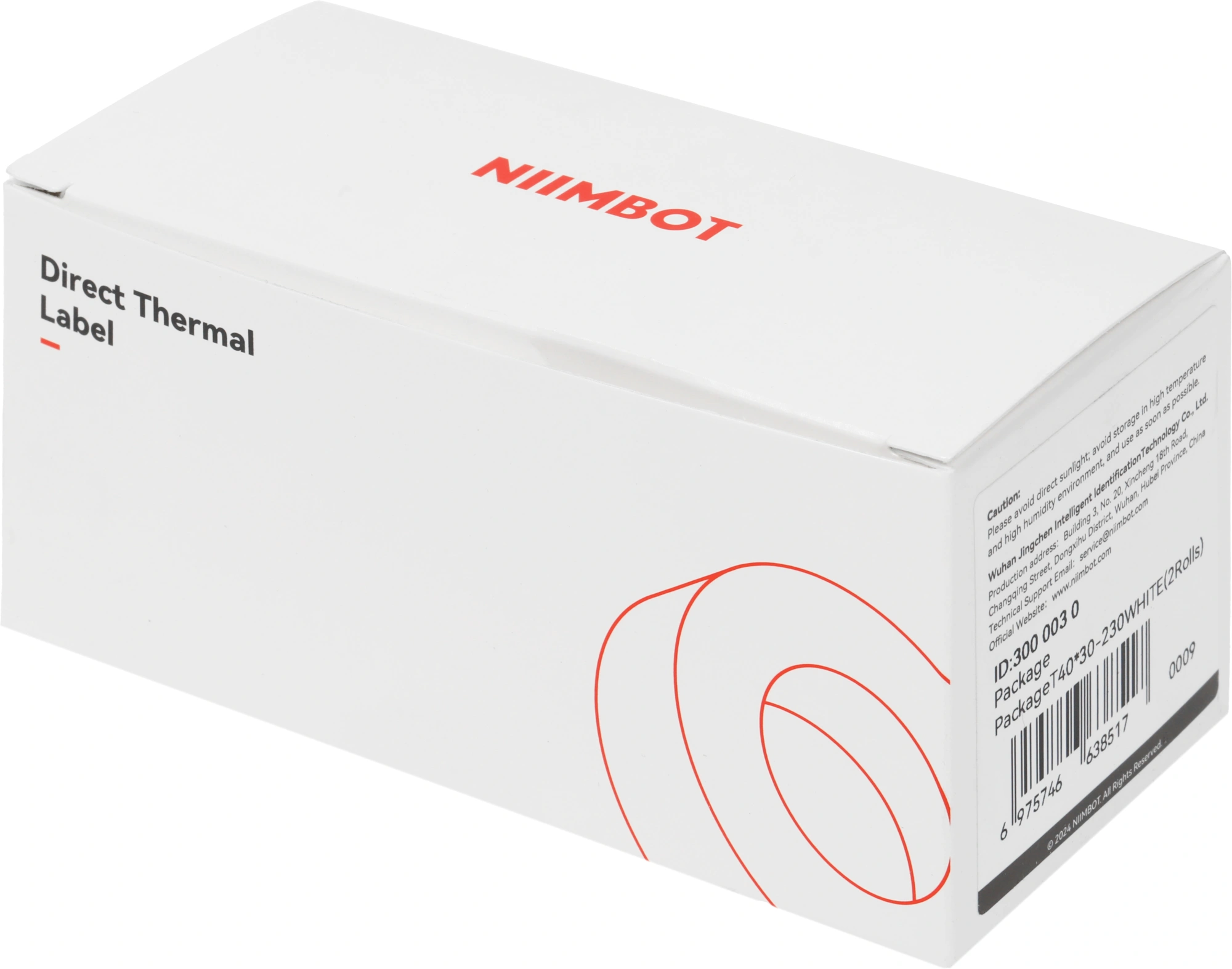 Термоэтикетки Niimbot 1747497 сег.:40x30мм самоклей. 230шт/рул (упак.:2шт) Niimbot B1/B31/B21Pro/B21S/B3S_P белый