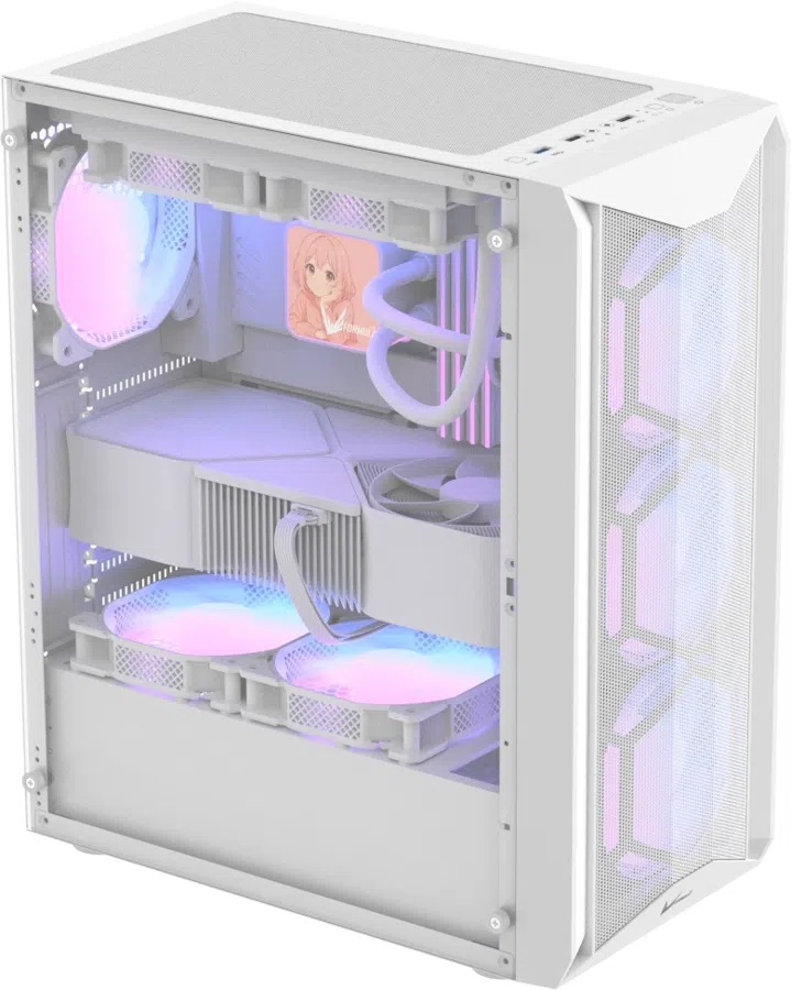 Корпус Formula Air Power G1 Plus белый без БП ATX 5x140mm 1xUSB2.0 1xUSB3.0 audio bott PSU