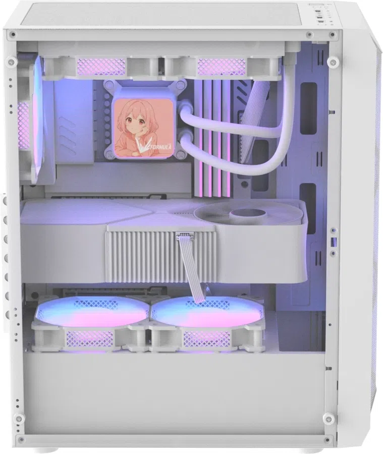 Корпус Formula Air Power G1 Plus белый без БП ATX 5x140mm 1xUSB2.0 1xUSB3.0 audio bott PSU