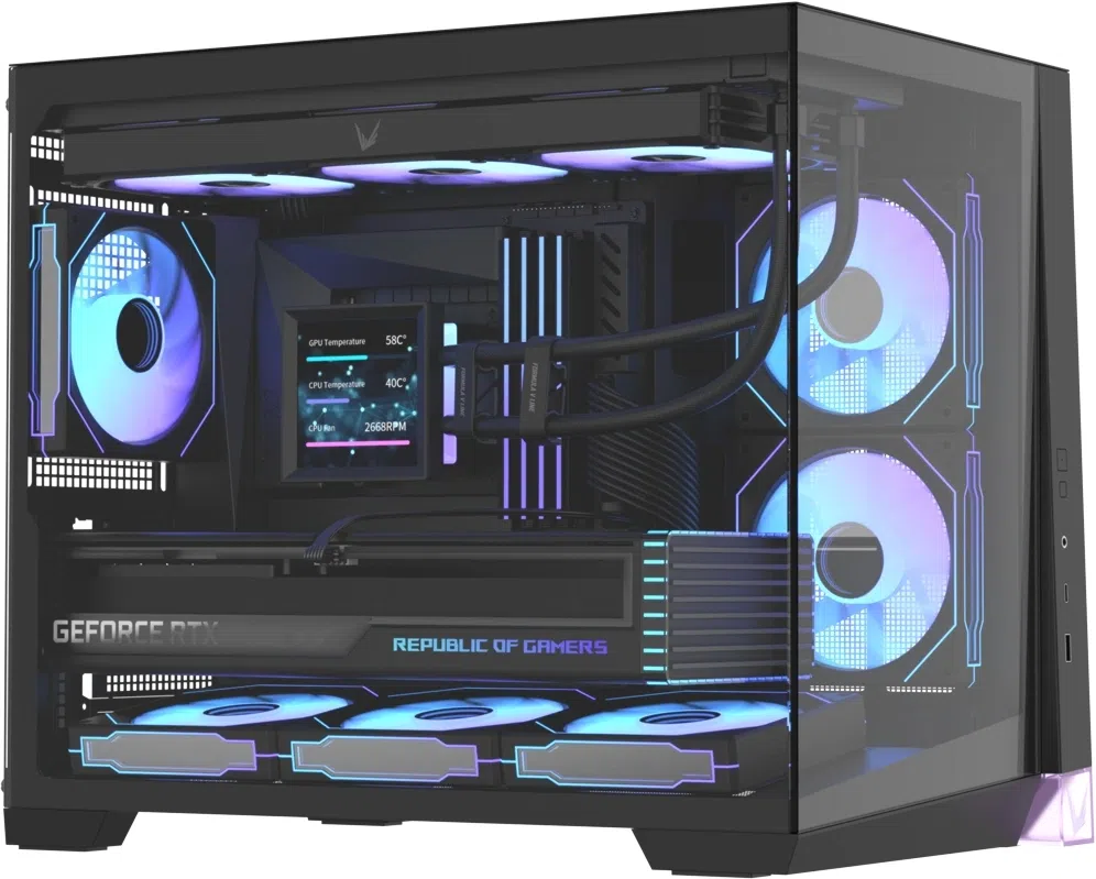 Корпус Formula Crystal Z4M Plus черный без БП mATX 3x120mm 1xUSB3.0 audio bott PSU