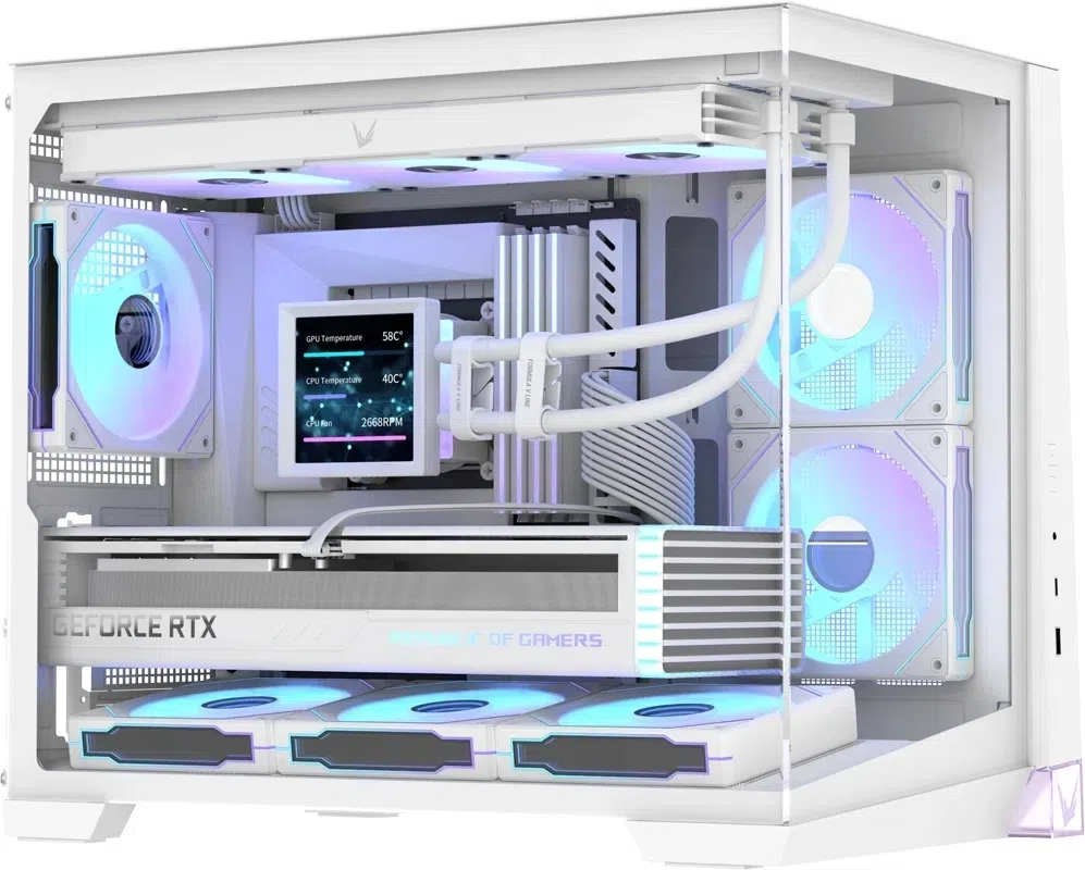 Корпус Formula Crystal Z4M Plus белый без БП mATX 3x120mm 1xUSB3.0 audio bott PSU