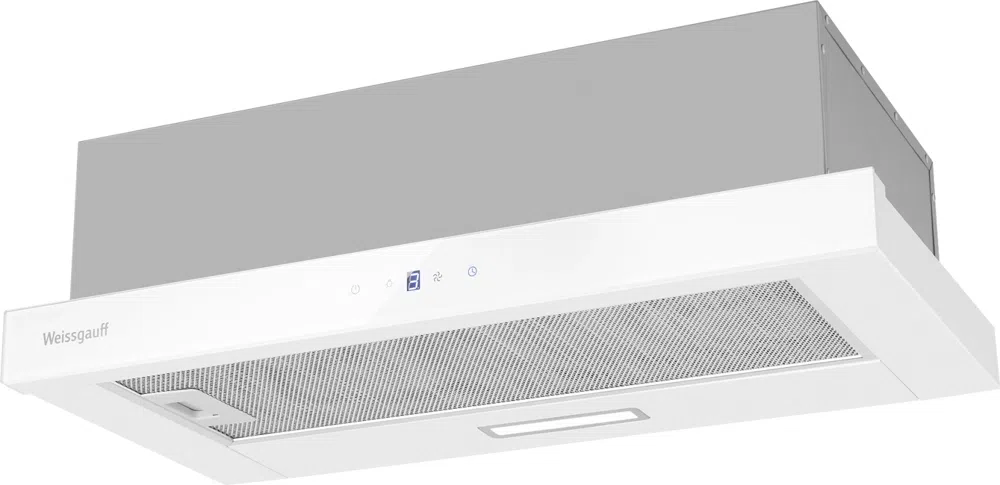 Вытяжка встраиваемая Weissgauff TEL 600 2M Touch белый управление: сенсорное (2 мотора)